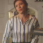 Receptionist’s white striped blouse on 9-1-1