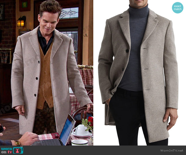Reiss Gable Wool-Blend Coat worn by Leo Stark (Greg Rikaart) on Days of our Lives