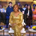 Robin’s gold sequin jumpsuit on Good Morning America