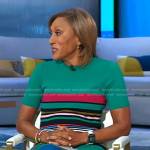 Robin’s green striped dress on Good Morning America