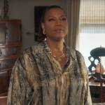 Robyn’s animal fur print tunic shirt on The Equalizer