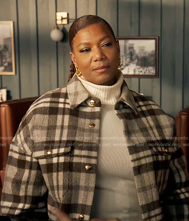 Robyn's plaid shirt jacket on The Equalizer