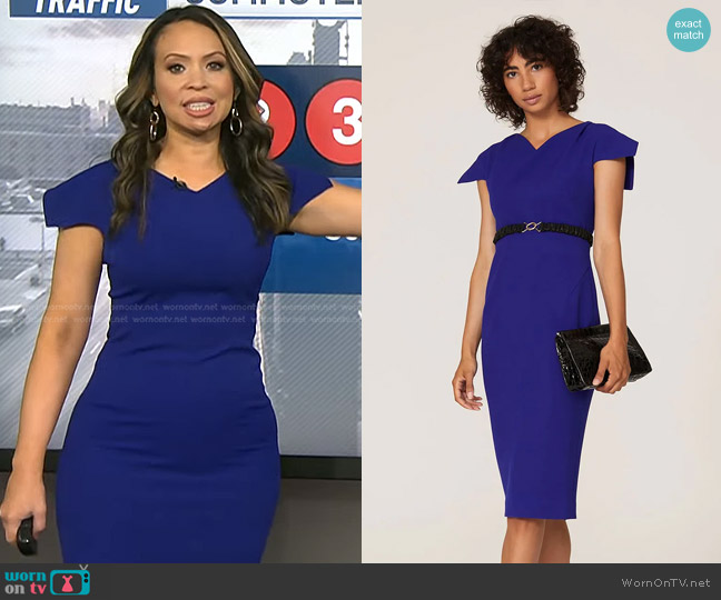 Roland Mouret Chafford Dress worn by Adelle Caballero on Today