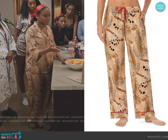 Room Service Pjs Pajama Pants worn by Iyana Halley (Iyana Halley) on All American Homecoming