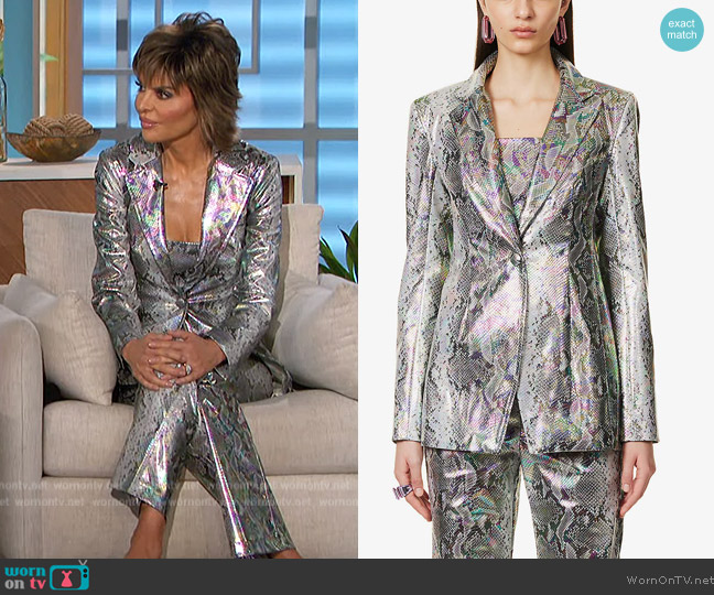 WornOnTV: Lisa's grey snake track jacket and pants on The Real Housewives  of Beverly Hills, Lisa Rinna