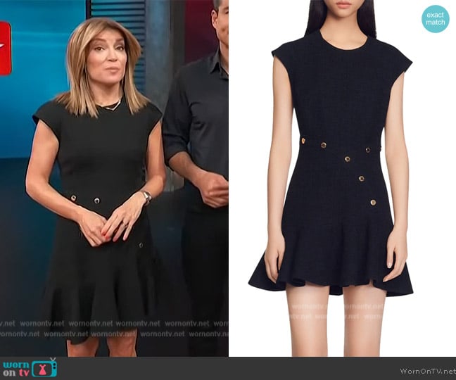 Sandro Ross Tweed Minidress worn by Kit Hoover on Access Hollywood