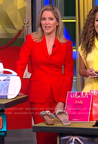 Sara's red blazer and pants on The View