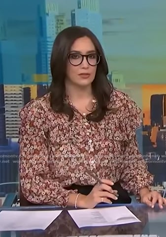 Savannah's floral print blouse on NBC News Daily