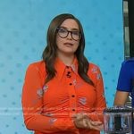 Savannah’s orange floral ruched shirt on Today