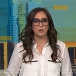 Savannah’s white contrast trim shirt on NBC News Daily