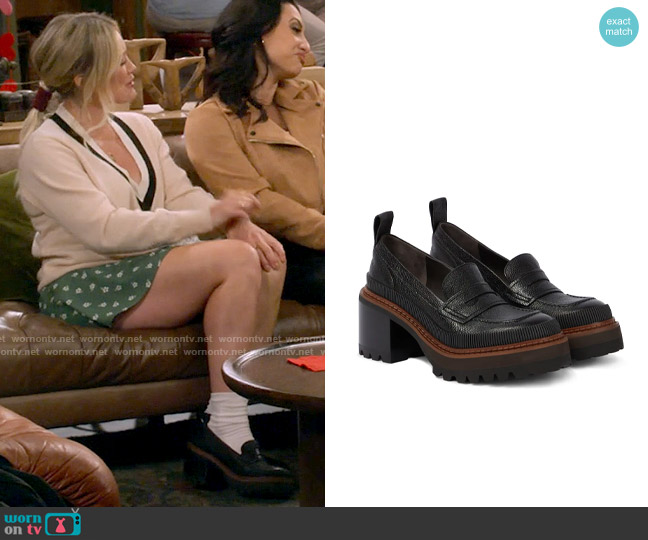 See by Chloe Mahalia leather platform loafers worn by Sophie (Hilary Duff) on How I Met Your Father