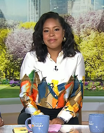 Sheinelle’s brushstroke blouse on Today