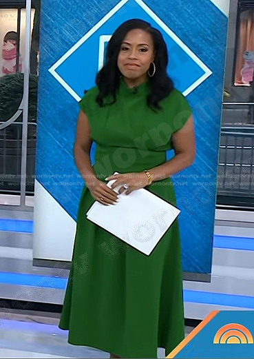 Sheinelle’s green midi dress on Today