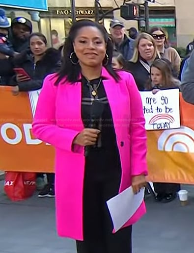 Sheinelle’s pink coat on Today