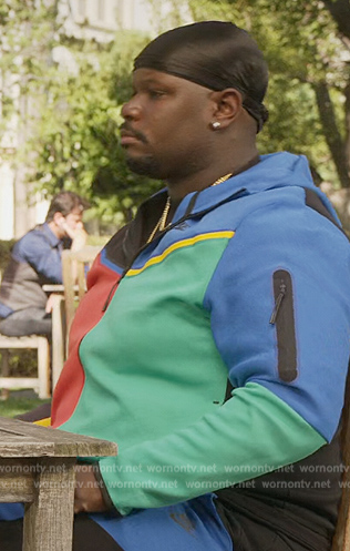 Sherm's colorblock hoodie on Grand Crew