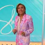 Robin Roberts’ pink floral blazer and pants on Sherri