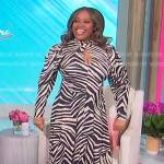 Sherri’s zebra stripe cutout dress on Sherri