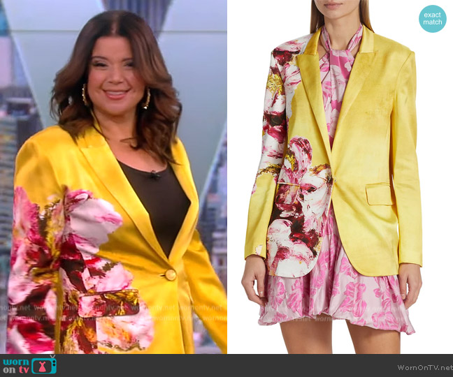 Silvia Tcherassi Rebeca Floral Jacket worn by Ana Navarro on The View