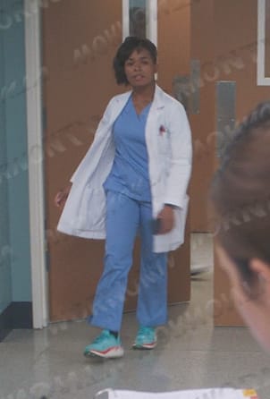 Simone’s blue sneakers on Greys Anatomy