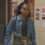 Simone’s cropped denim jacket on All American Homecoming