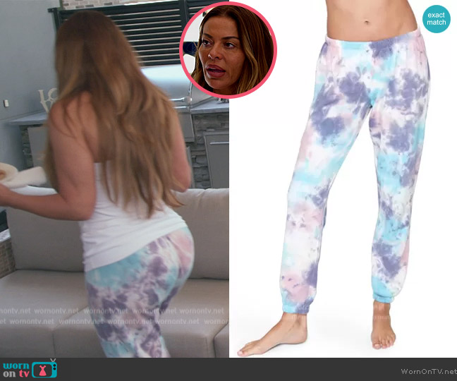 Spiritual Gangster Perfect Tie Dye Sweatpants worn by Dolores Catania on The Real Housewives of New Jersey