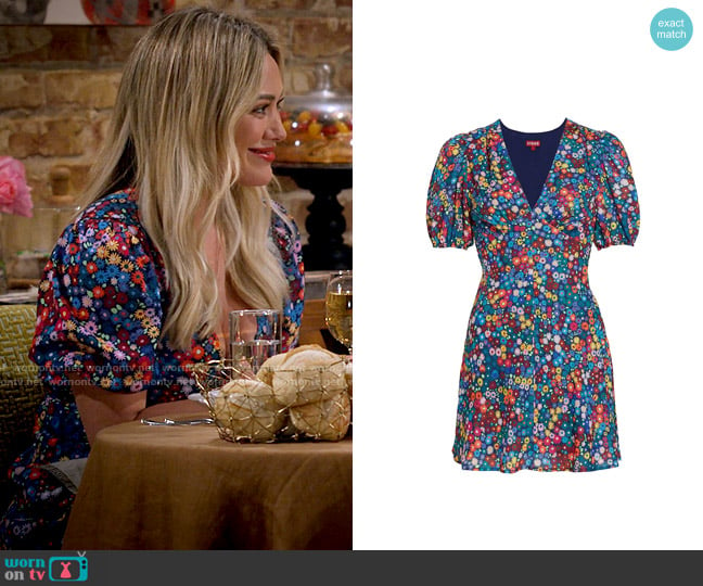 Staud Milla Dress in Rainbow Flower Market worn by Sophie (Hilary Duff) on How I Met Your Father