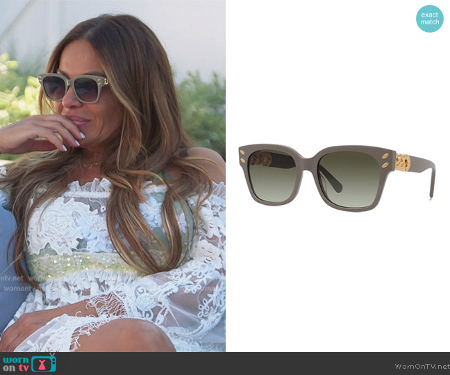 Stella McCartney 54mm Rectangular Sunglasses worn by Dolores Catania on The Real Housewives of New Jersey