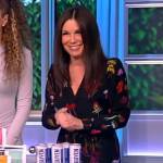 Gretta Monahan’s black floral jumpsuit on The View
