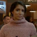 Stella’s pink marled turtleneck sweater on Chicago Fire