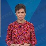 Stephanie’s red floral top on Today