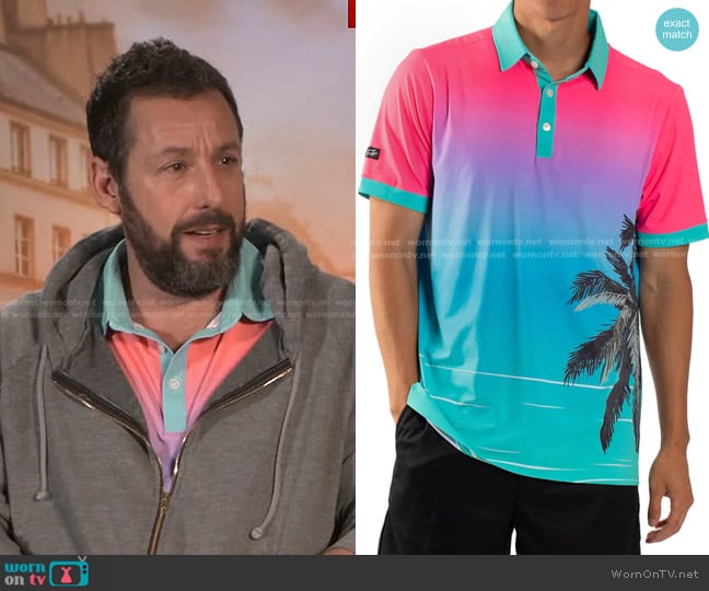 Sunday Swagger West Palm Polo worn by Adam Sandler on Access Hollywood