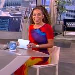 Sunny’s tie dye print dress on The View