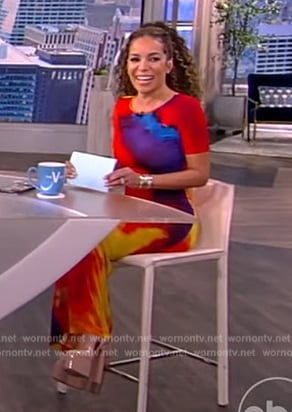 Sunny's tie dye print dress on The View