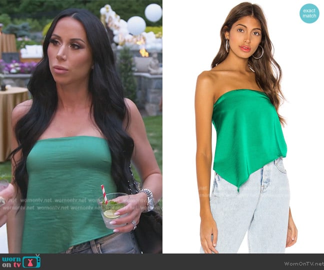 Superdown Cora Asymmetrical Top worn by  on The Real Housewives of New Jersey