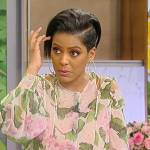 Tamron’s floral print ruffle blouse on Tamron Hall Show