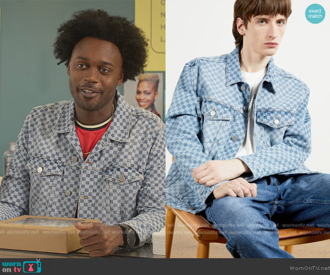 Ted Baker Trucket Jacket worn by Noah Koles (Echo Kellum) on Grand Crew