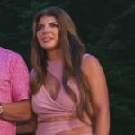 Teresa’s pink cutout top and skirt on The Real Housewives of New Jersey