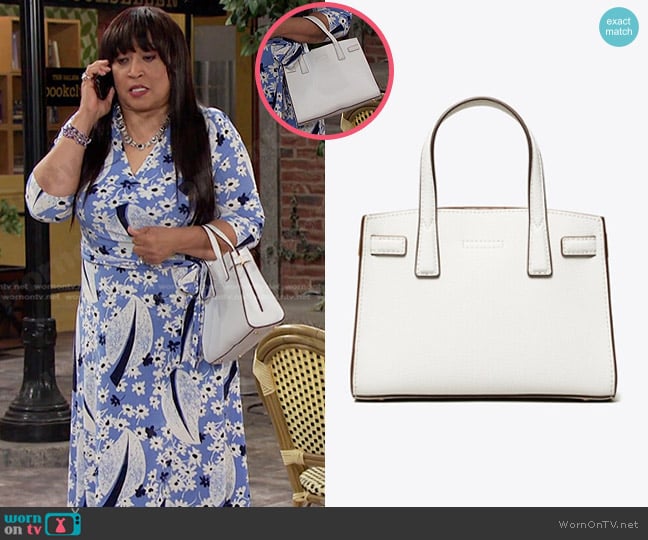 Tory Burch Small Walker Satchel worn by Paulina Price (Jackée Harry) on Days of our Lives