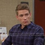 Tripp’s blue plaid shirt on Days of our Lives