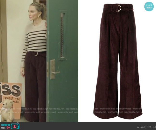 Ulla Johnson Wide-leg trousers worn by Laura Baker (Monet Mazur) on All American