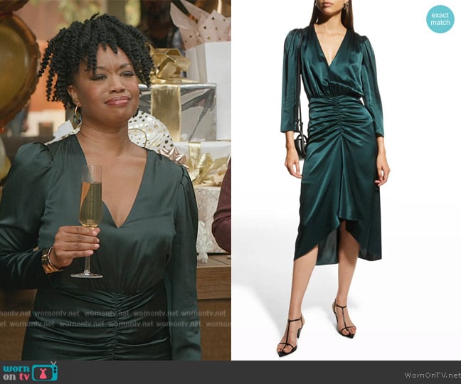 Veronica Beard Beck Cocktail Dress worn by Maya Lynne Robinson (Maya Lynne Robinson) on Grand Crew