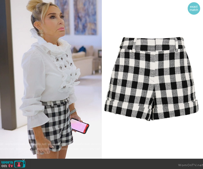 Veronica Beard Carito Gingham Tweed Shorts worn by Marysol Patton (Marysol Patton) on The Real Housewives of Miami