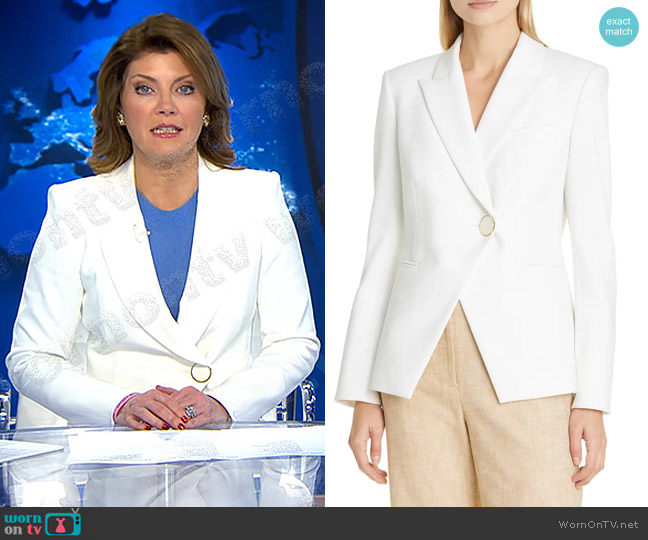 Veronica Beard Charlize Dickey Jacket worn by Norah O'Donnell on CBS Evening News