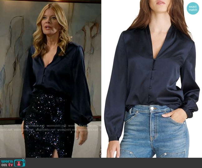 Veornica Beard Beata Blouse worn by Phyllis Summers (Michelle Stafford) on The Young and the Restless