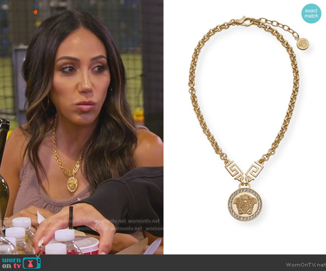 Versace Medusa Medallion Necklace worn by Melissa Gorga on The Real Housewives of New Jersey