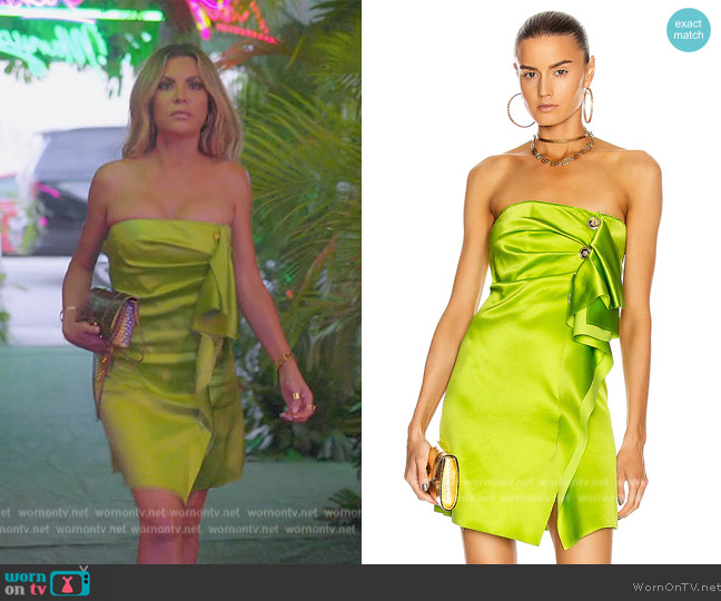 Versace Mini Strapless Cocktail Dress worn by Adriana de Moura (Adriana de Moura) on The Real Housewives of Miami