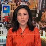 Vicky’s orange chain print shirt on NBC News Daily