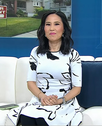 Vicky’s white floral dress on Today