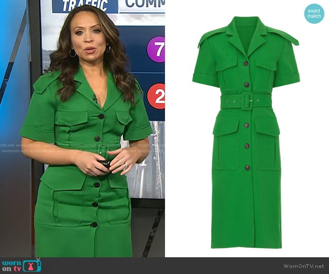 Victoria Beckham Utility Shirt Dress worn by Adelle Caballero on Today