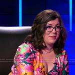 Victoria’s multicolor floral wrap dress on The Chase